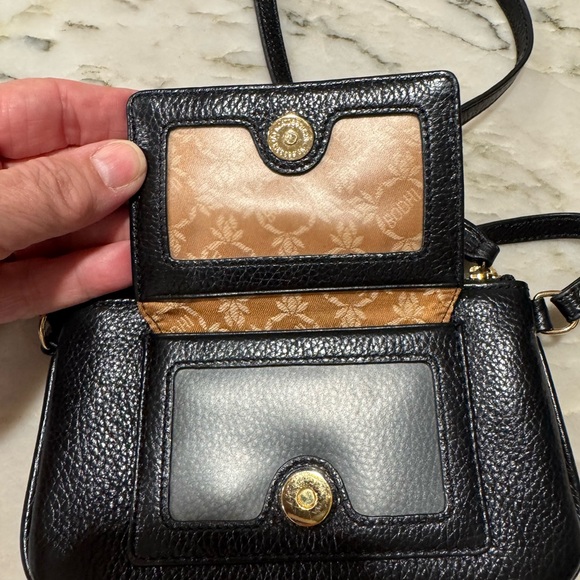 Bodhi bags small Crossbody leather pouch, purse, wallet black - Picture 8 of 10